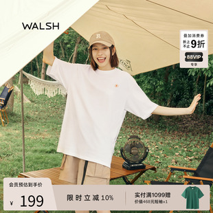 白色纯棉宽松圆领T恤男女 情侣运动休闲短袖 Norman Walsh早秋新款