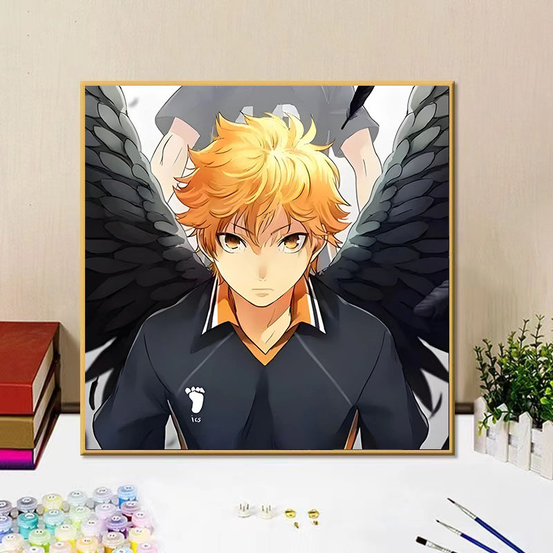 排球少年日向翔阳儿童手工填色画