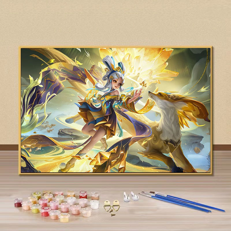 王者荣耀女英雄小乔手绘填色画画