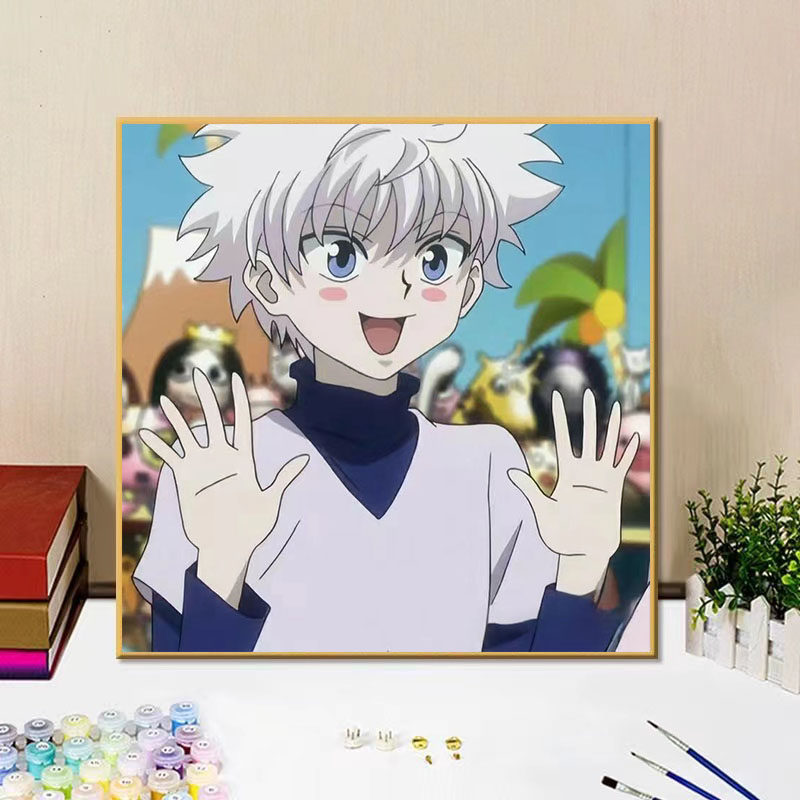 全职猎人奇犽手绘填色画生日礼物