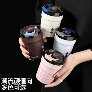 bloommark咖啡保温杯陶瓷覆层内胆女生外出携带小巧便携迷你水杯