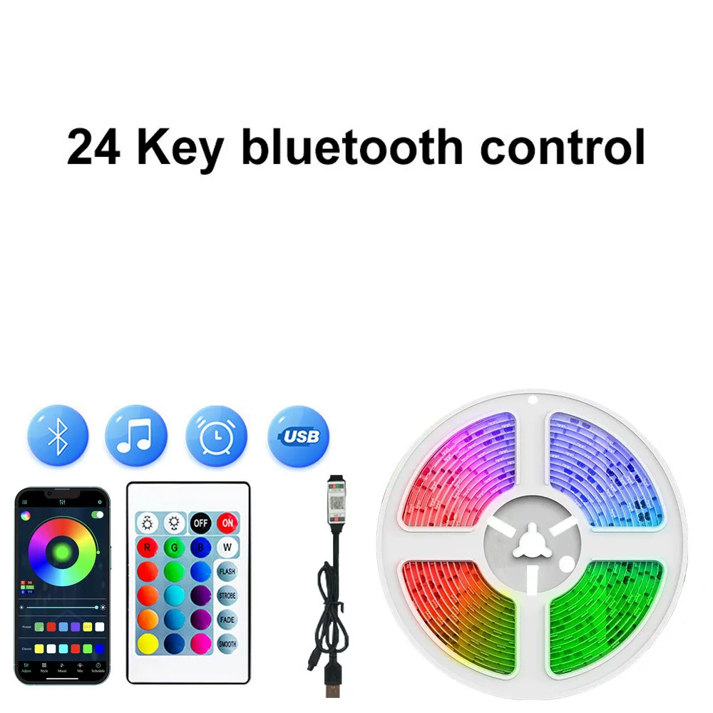 Пояс LED-лампы 1–10 метров 5V USB Bluetooth 5050 2835 Фантомный цветной конь лампа RGB лента