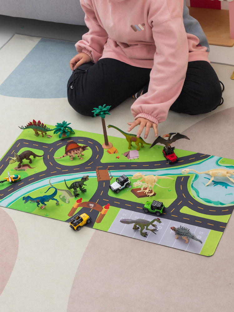 시뮬레이션 동물원 공룡 세계 티라노사우루스 렉스 장면 모델 세트 어린이 장난감 소년과 소녀 생일 선물