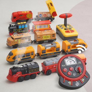 儿童电动遥控轨道玩具套装 小火车卡车多功能益智趣味玩具