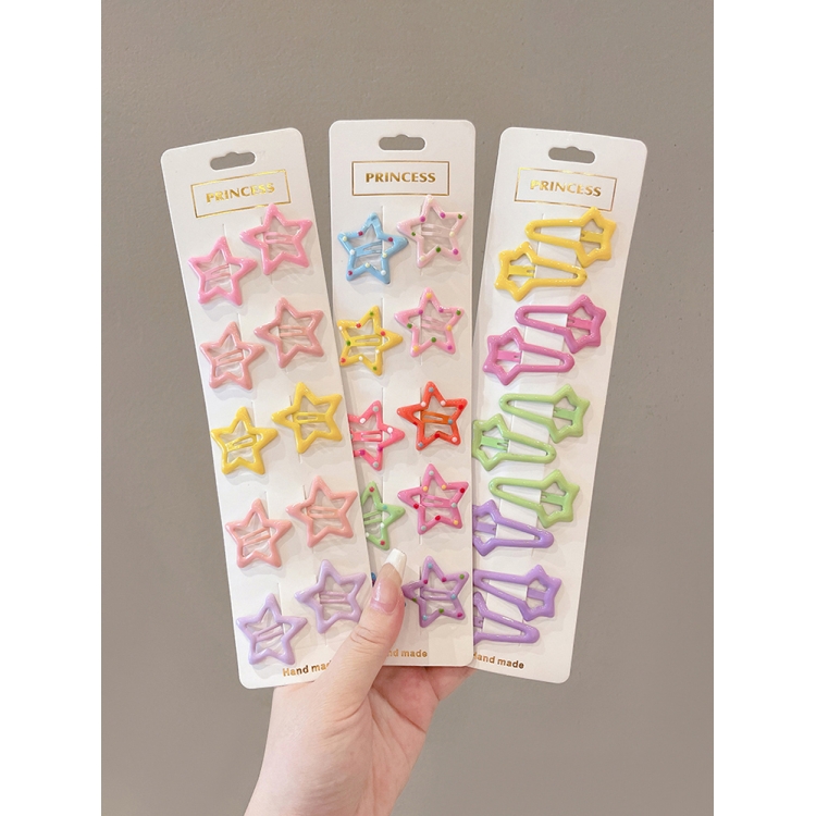 夏季可爱儿童星星夹子女童前额碎发夹发饰2025新款宝宝五角星发卡