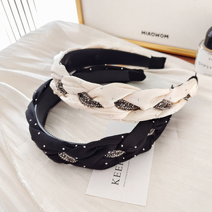 高端精致高颅顶发箍女2025年新款头箍高级感水钻气质洗脸发卡头饰