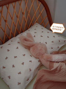 爱予宝贝全棉布婴儿童枕套青少年四季宝宝学生纯棉斜纹枕头套枕袋