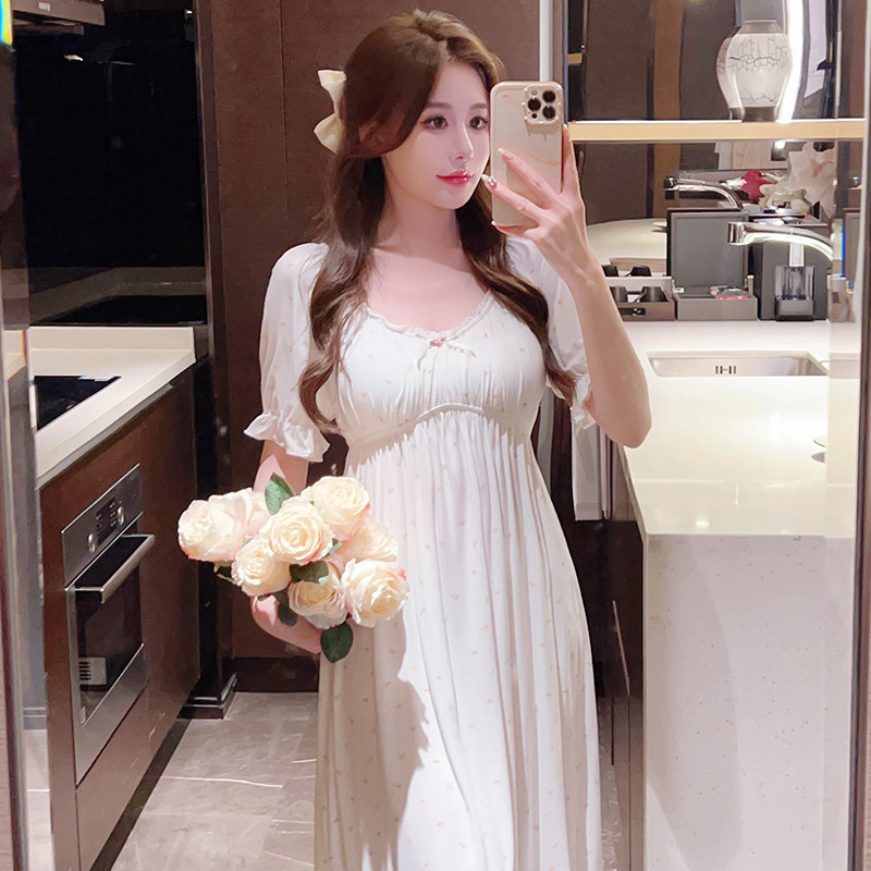 拾壹莫代尔夏季小清新碎花睡衣