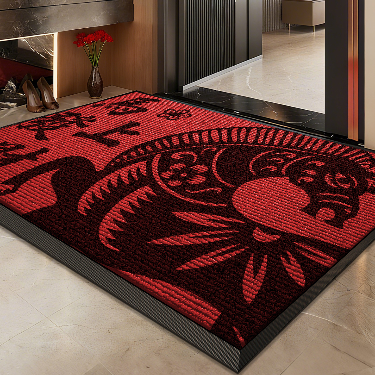 入户门地垫进门口防滑脚垫子高端玄关豪宅地毯垫免洗耐磨家用门垫