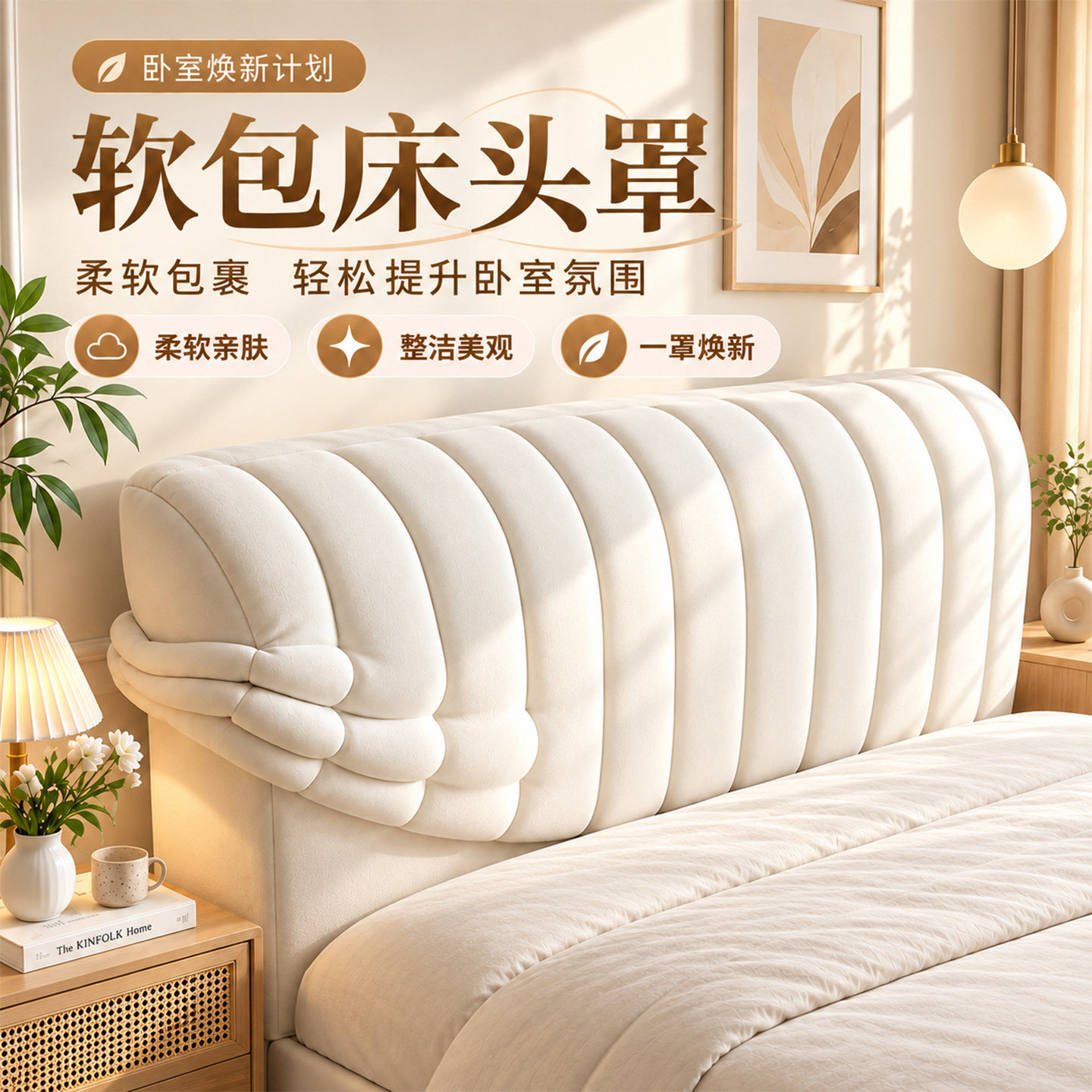 床头套罩加厚软包保护套2026新款床头遮丑神器全包防尘床靠背罩套