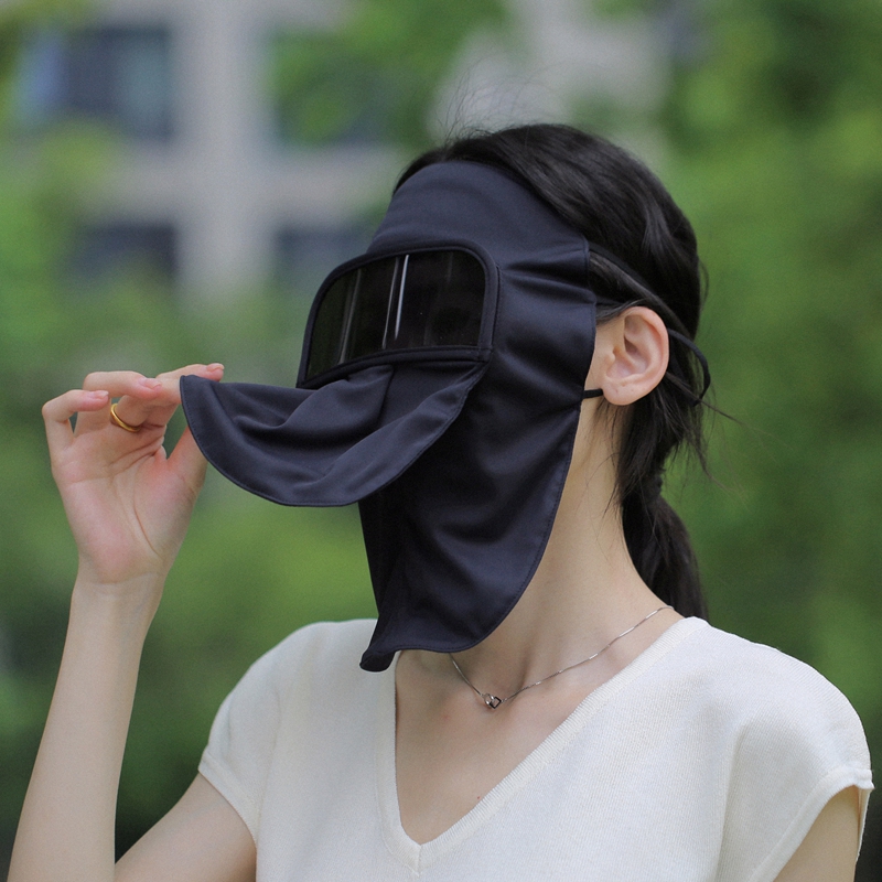 骑车护目防晒面罩遮阳脸基尼