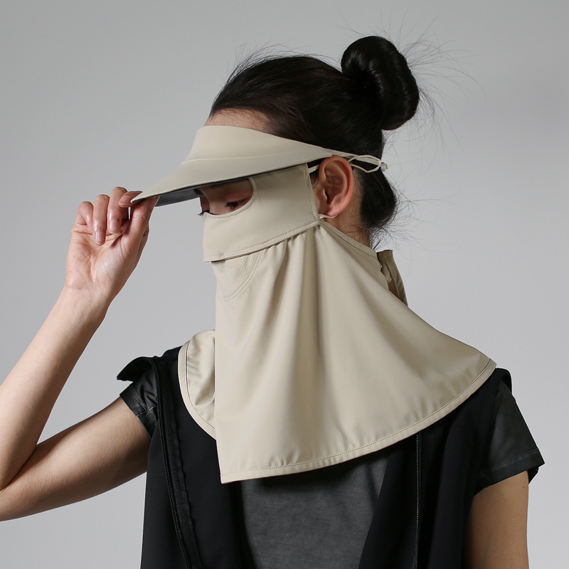 防晒面罩帽一体防紫外线护颈全脸