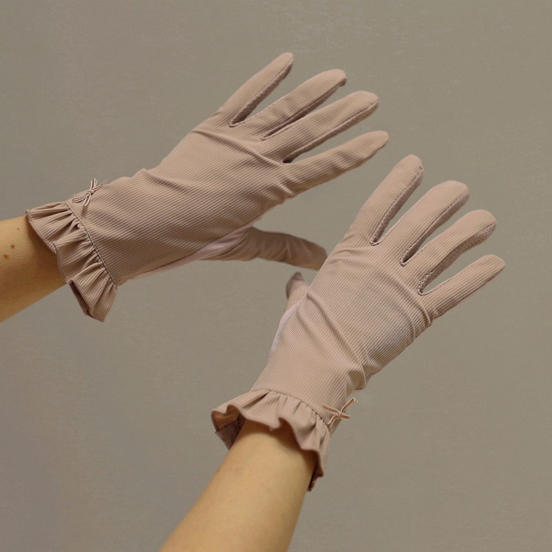 韩版春秋季薄款冰丝骑车防晒手套