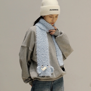 软软软!@秋冬保暖可爱卡通轻手工针织围巾护颈围脖贴肤不扎毛茸茸