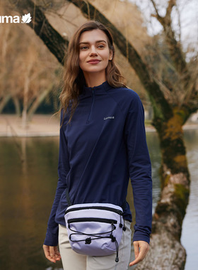 LAFUMA乐飞叶户外秋冬吸湿速干长袖T恤半拉链女士上衣LFTS4DL65