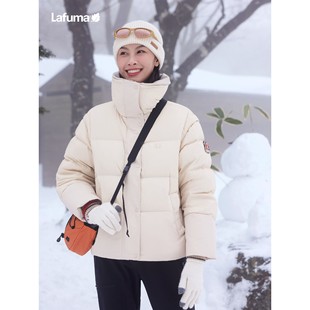 LAFUMA乐飞叶户外秋冬女士羽绒服立领鹅绒可拆卸袖子保暖马甲外套