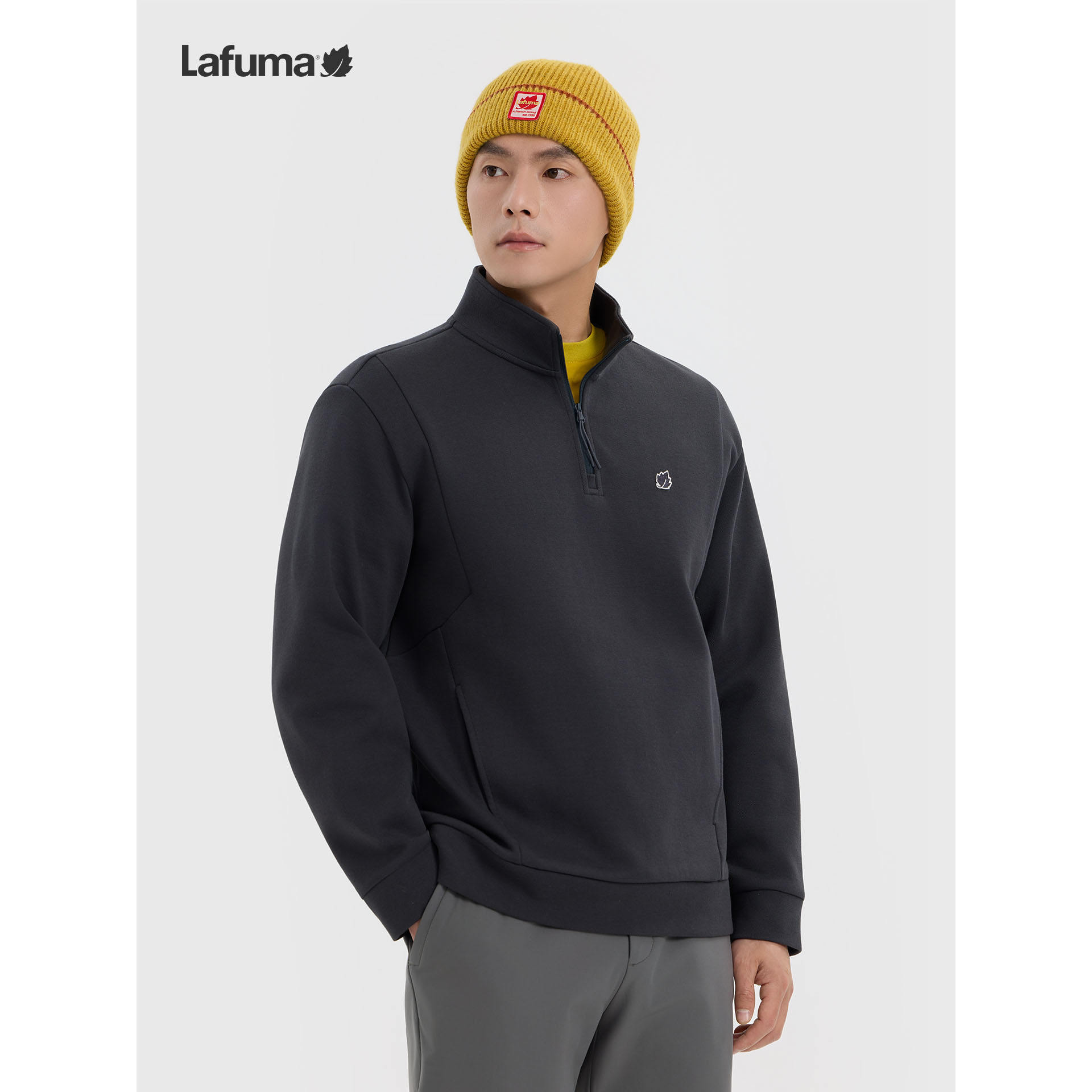 Lafuma户外男立领半拉链卫衣