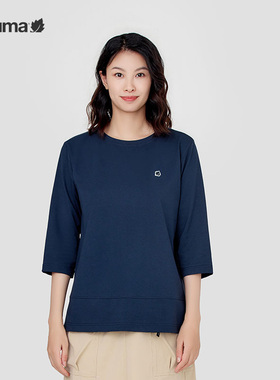 LAFUMA乐飞叶户外宽松速干T恤女UPF40+防晒七分袖打底衫LFTS4AL62