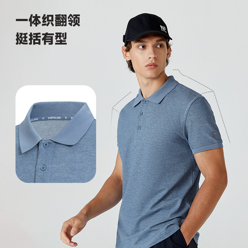 诺诗兰24新品翻领短袖T恤