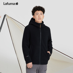 LAFUMA乐飞叶户外秋冬保暖抓绒衣男加厚连帽摇粒绒外套LMJA4DR86
