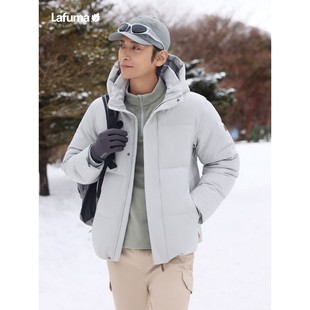 LAFUMA乐飞叶户外秋冬男士 防泼水防风保暖羽绒服鹅绒可拆卸帽外套