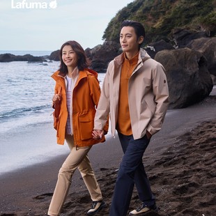 LAFUMA乐飞叶户外防风防水透湿冲锋衣II级女款可拆卸帽夹克外套