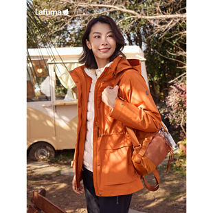 LAFUMA乐飞叶户外防风防水冲锋衣三合一女可拆卸700蓬羽绒内胆