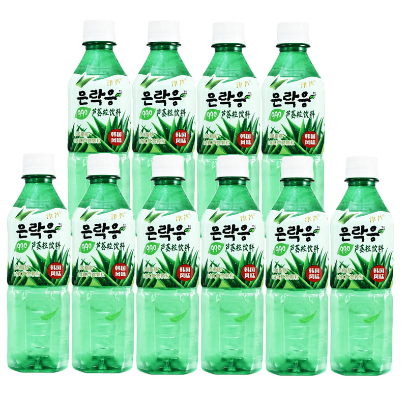 津芦芦荟粒饮料选用库拉索芦荟恩乐食品厂家直销500ml*10瓶装饮料