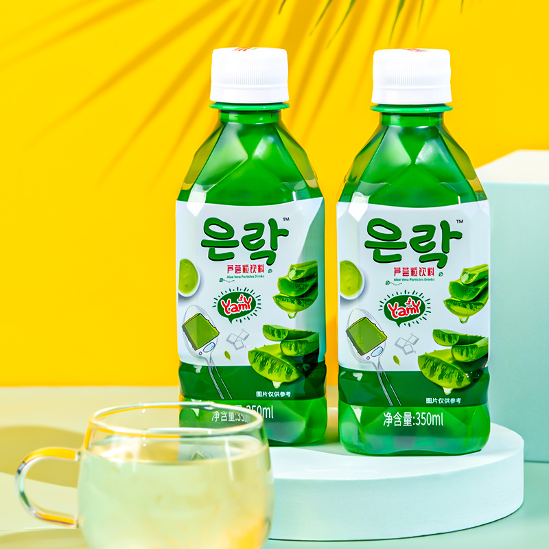 恩乐芦荟粒饮料选用库拉索芦荟清爽口味品牌直销350ml*24瓶装