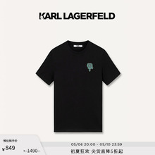 KARL钉珠短袖 新款 T恤男老佛爷 LAGERFELD卡尔拉格斐2024夏季 KARL