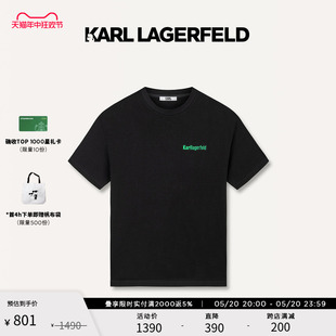 新款 logo刺绣短袖 LAGERFELD卡尔拉格斐2024夏季 KARL T恤男老佛爷