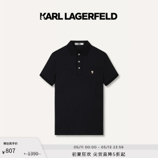 LAGERFELD卡尔拉格斐2024夏季 KL徽章短袖 新款 KARL Polo衫 男老佛爷