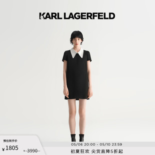 LAGERFELD卡尔拉格斐2023年春款 KARL 三醋酸连衣裙老佛爷231L1354