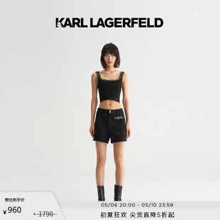 KARL 女老佛爷231L1155 金属牛仔短裤 LAGERFELD卡尔拉格斐2023夏季