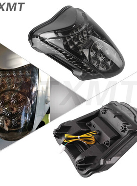 适用于 铃木隼 GSX1300R 2008 - 2020年 黑色 LED 集成转向灯尾灯