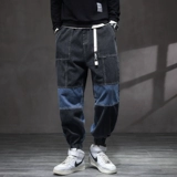 Осенние прямые свободные джинсы, мужские штаны, повседневные брюки, свободный прямой крой