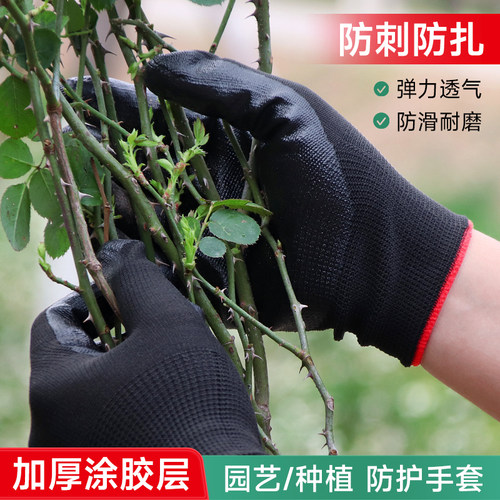 园艺手套防刺防扎园丁花艺师专用