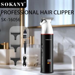 外贸SOKANY16056理发剪家用可充电刀头可水洗电推剪hair clipper