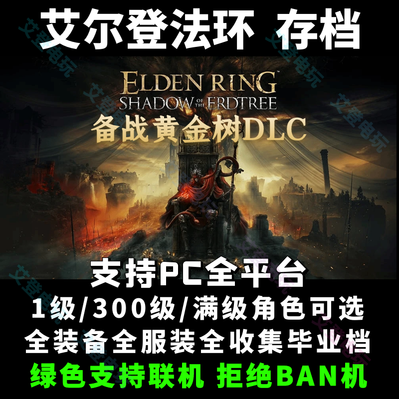 艾尔登法环存档修改毕业全收集steam正版PVP卢恩魂 黄金树幽影DLC