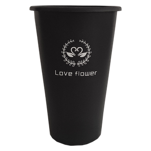 养花桶花店醒花工具鲜花水桶黑色灰色环保材料装水容器插花桶塑料