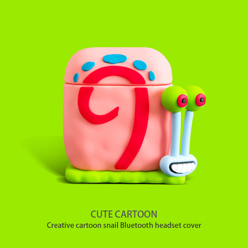 卡通立体蜗牛适用airpods保护套airpodspro二代保护壳苹果三代蓝牙