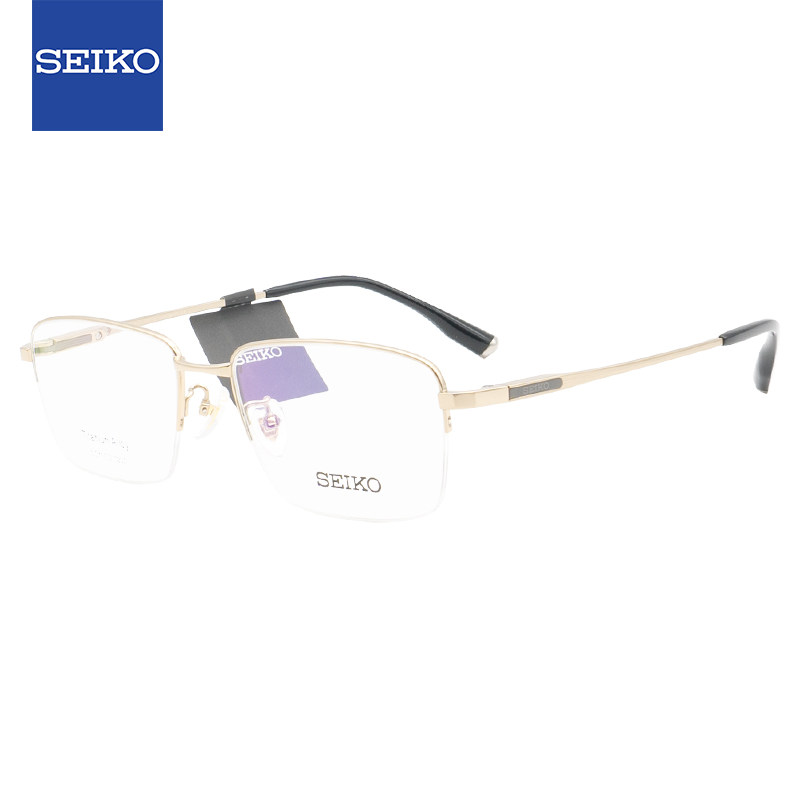 精工(SEIKO)眼镜框男款半框钛材商务休闲光学近视眼镜架 11002