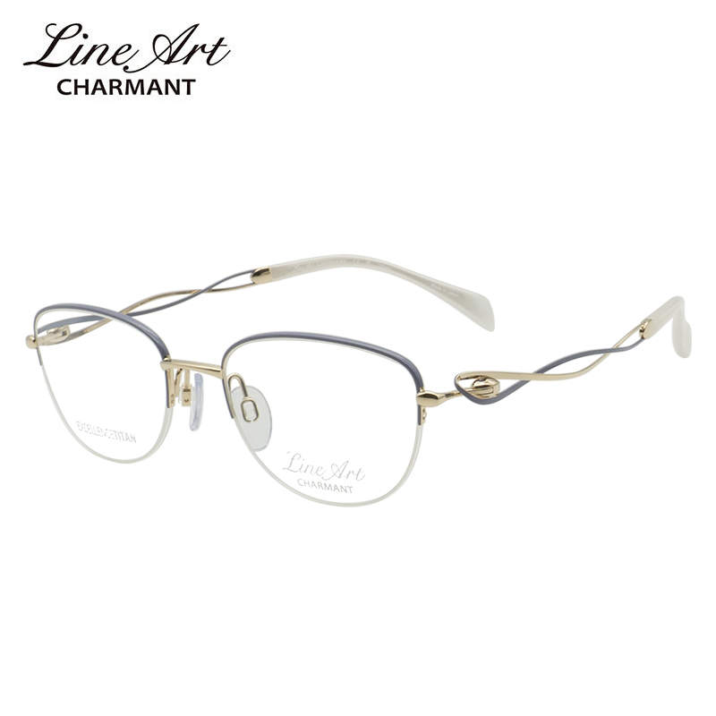 夏蒙（Charmant）女款半框线钛系列光学远近视眼镜架 XL2940