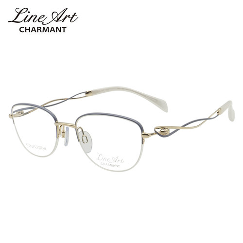 夏蒙（Charmant）女款半框线钛系列光学远近视眼镜架 XL2940