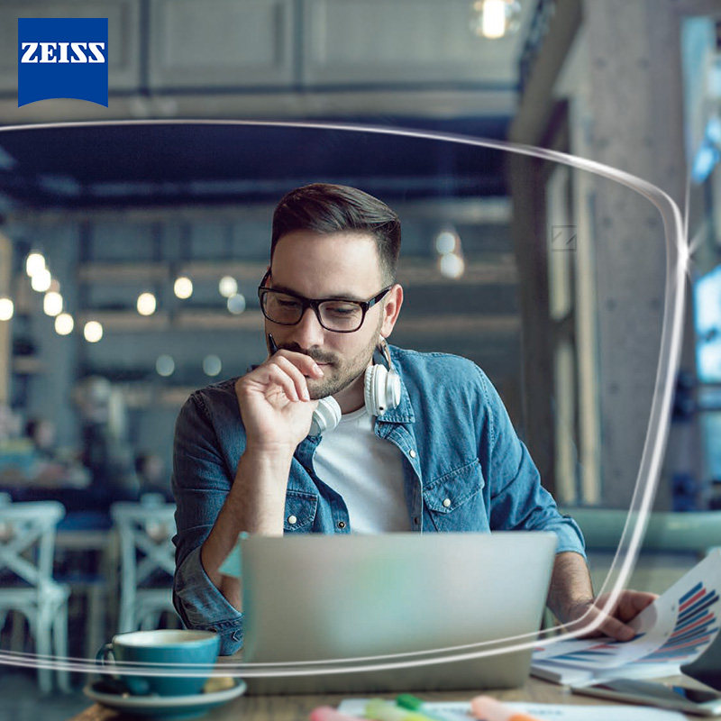 【买镜片送品牌镜架】蔡司数码型钻立方膜树脂眼镜片自由曲面2片