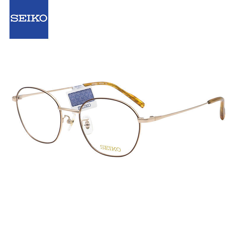 精工男女款全框钛材眼镜框