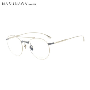 MASUNAGA增永眼镜男女复古日本手工圆框钛材光学眼镜架BAY BRIDGE