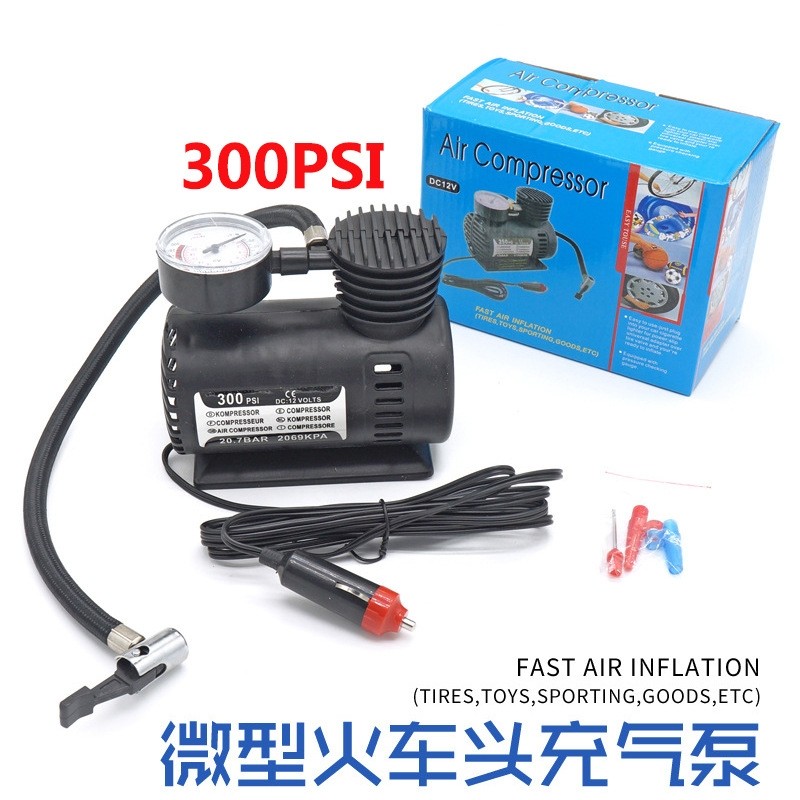 车载12V充气泵点烟器式火车头汽车打气泵礼品专业小气泵便携实