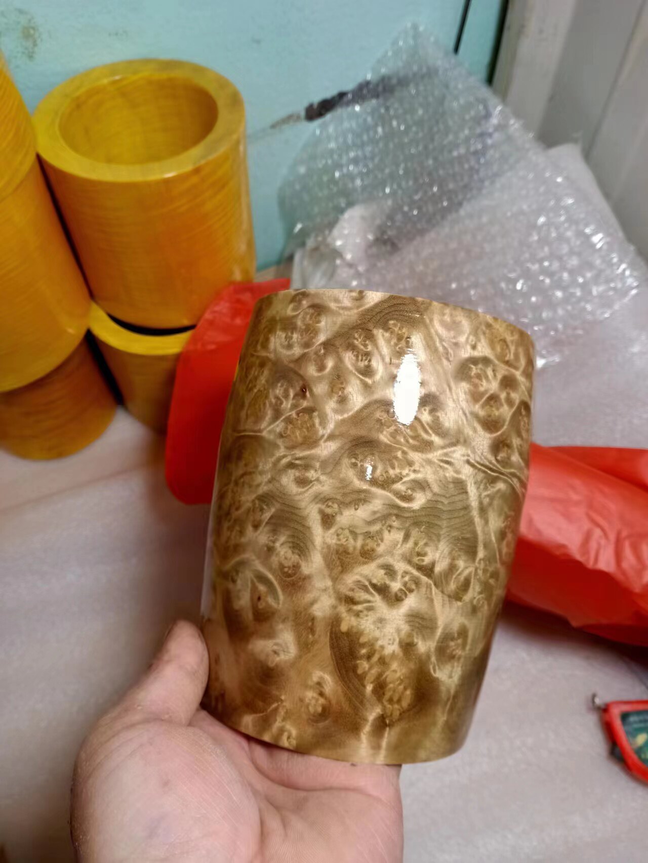 黄金樟藏式弦子筒云南迪庆藏族专用少数民族藏族实木手工特色工艺