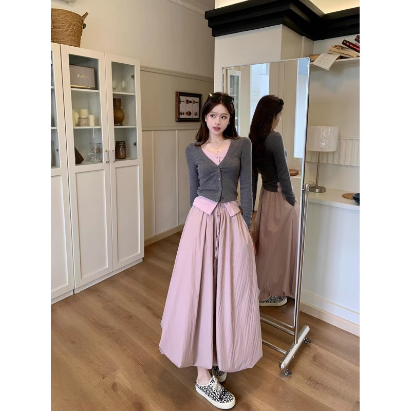 温柔风套装女春季甜辣假